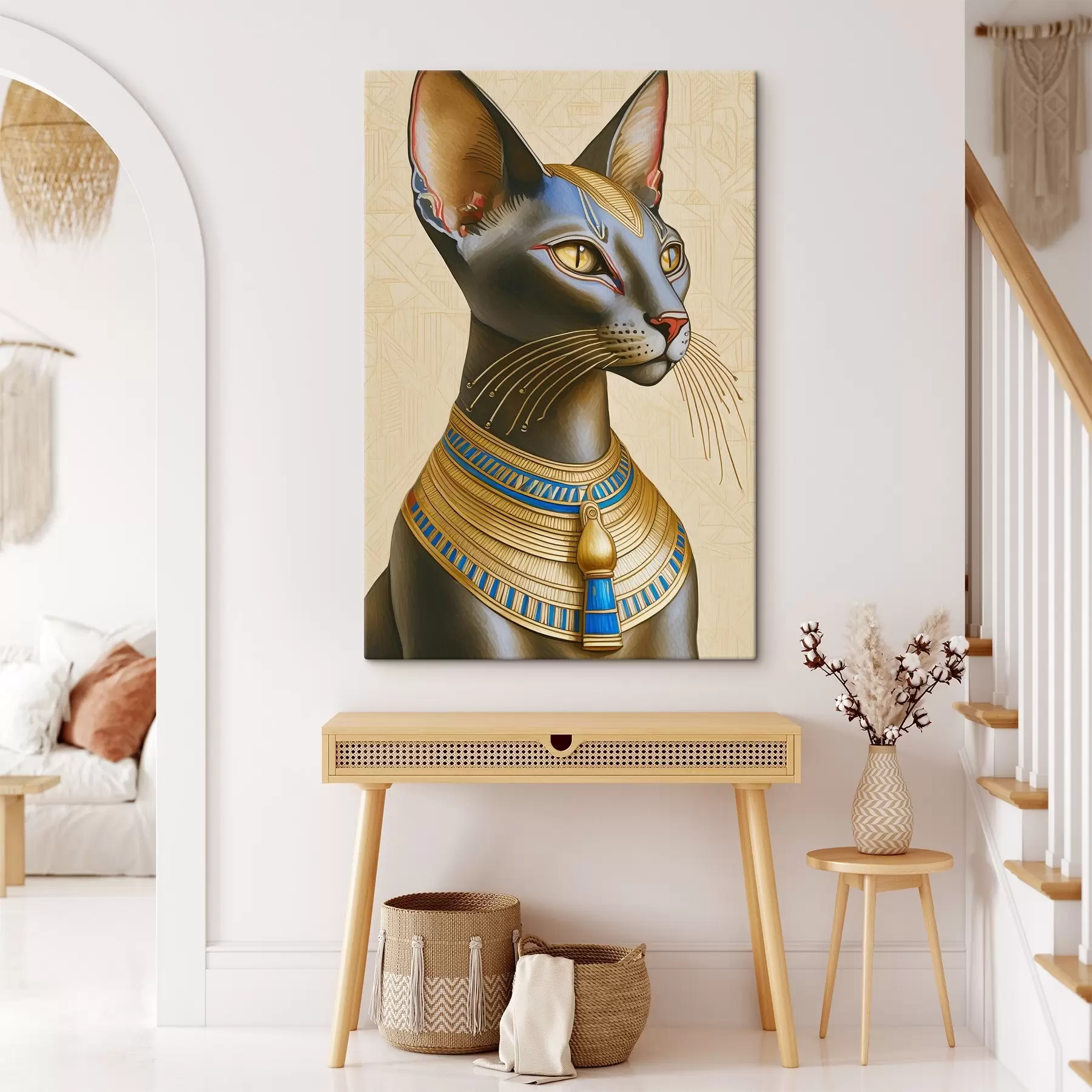 wall murals Bastet, Egyptian goddess, cat in profile s38725