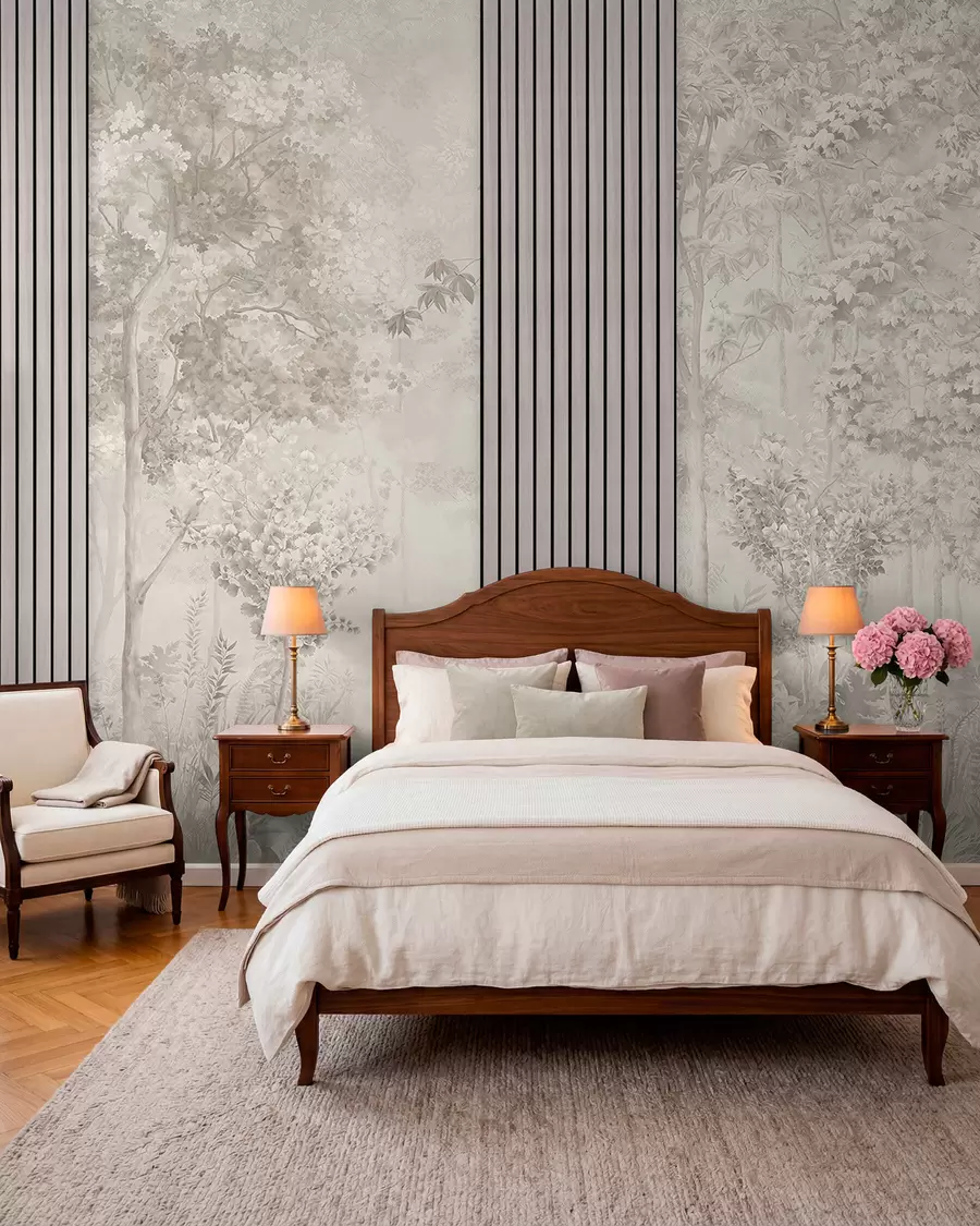 wall murals Woodland in Linen w00670