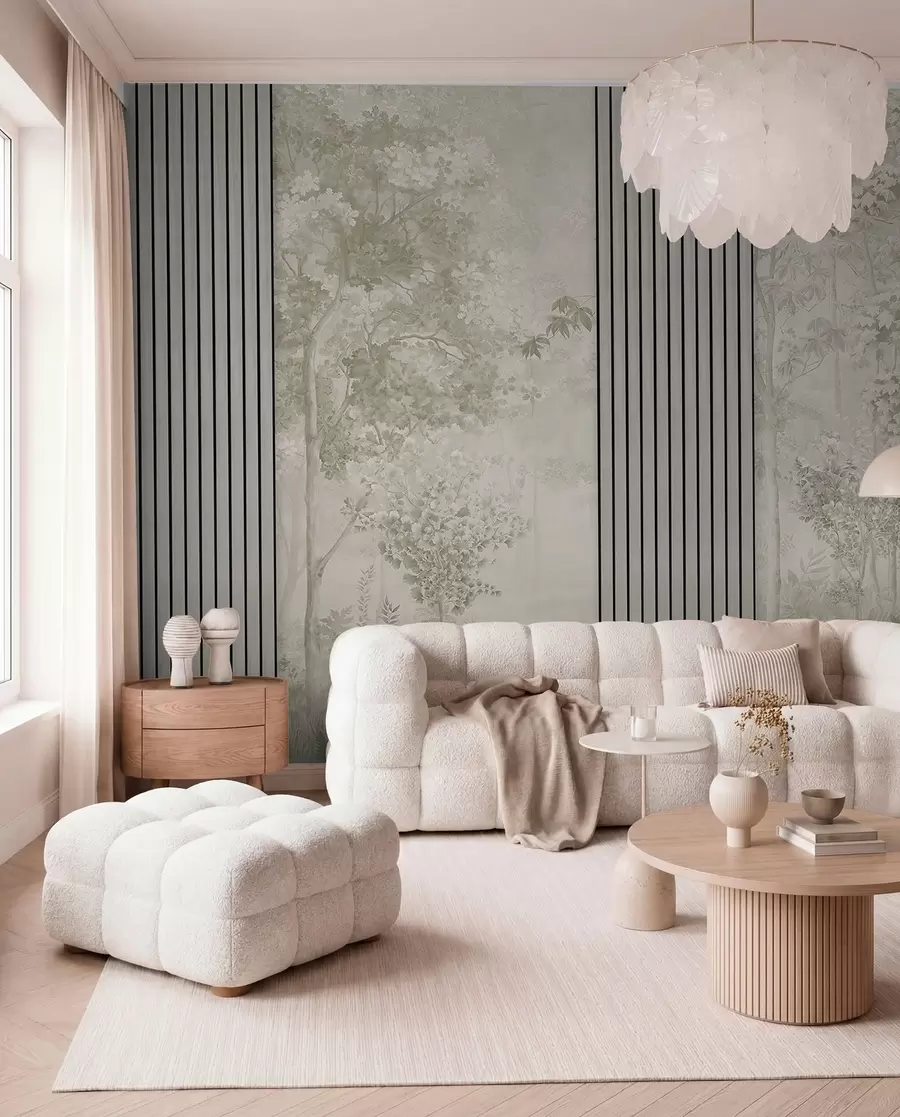 Wall Mural Photo Wallpaper Woodland in Sage w00670v2