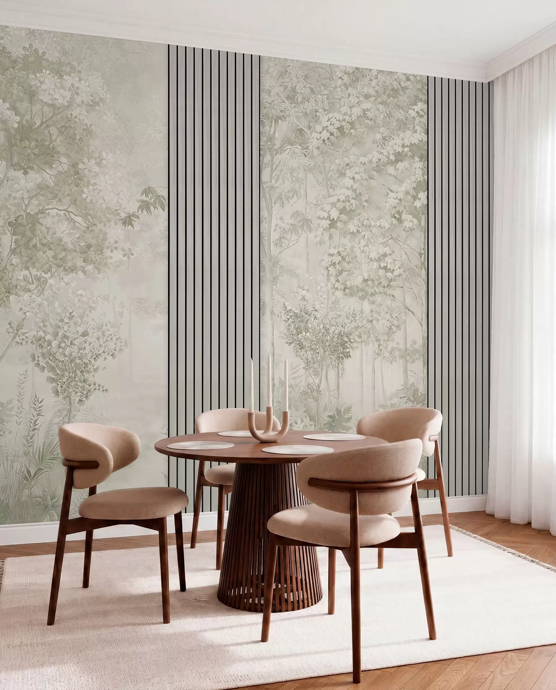 wall murals Woodland in Sage w00670v2