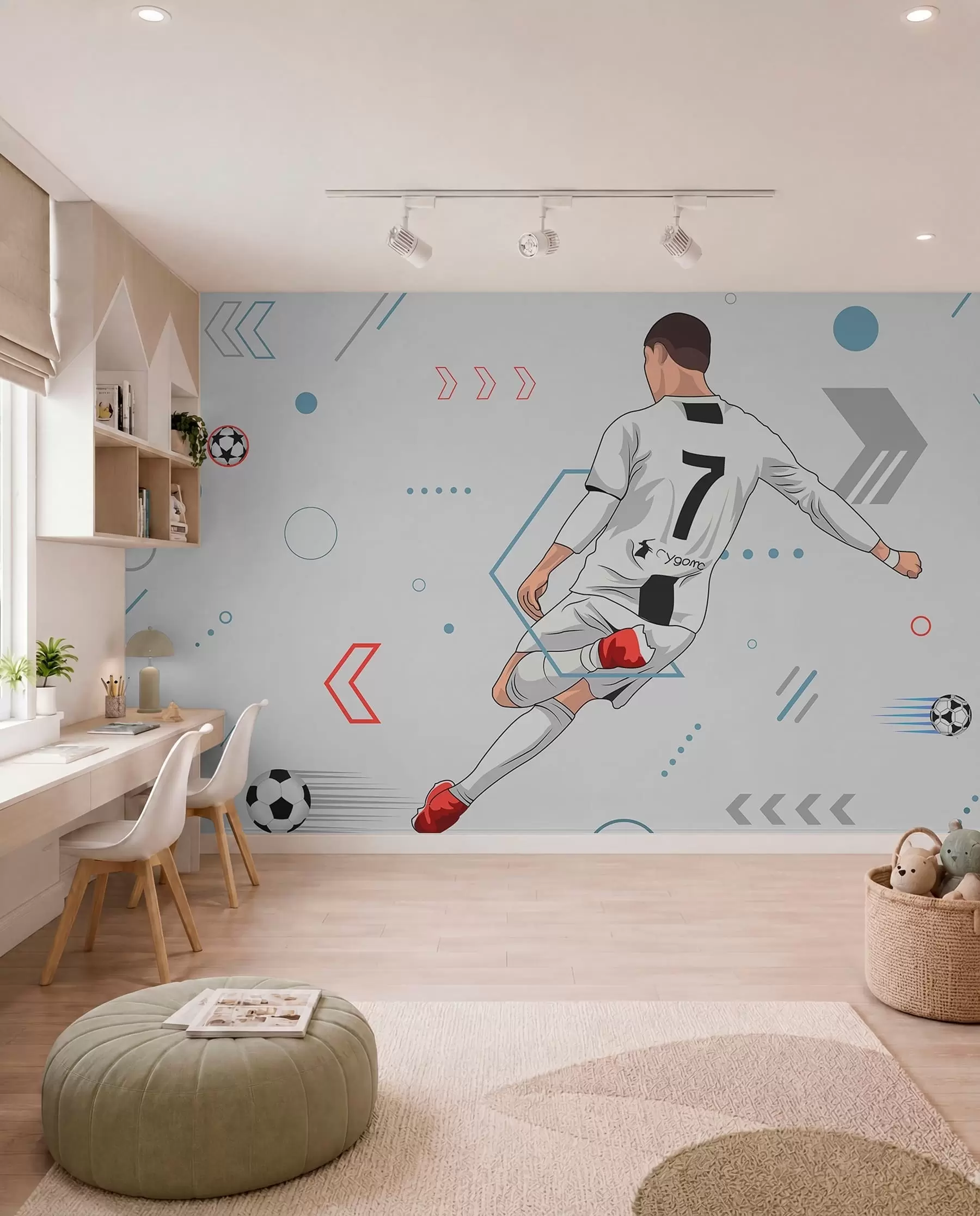 Wall Mural Photo Wallpaper Number Seven on the Ball w00688