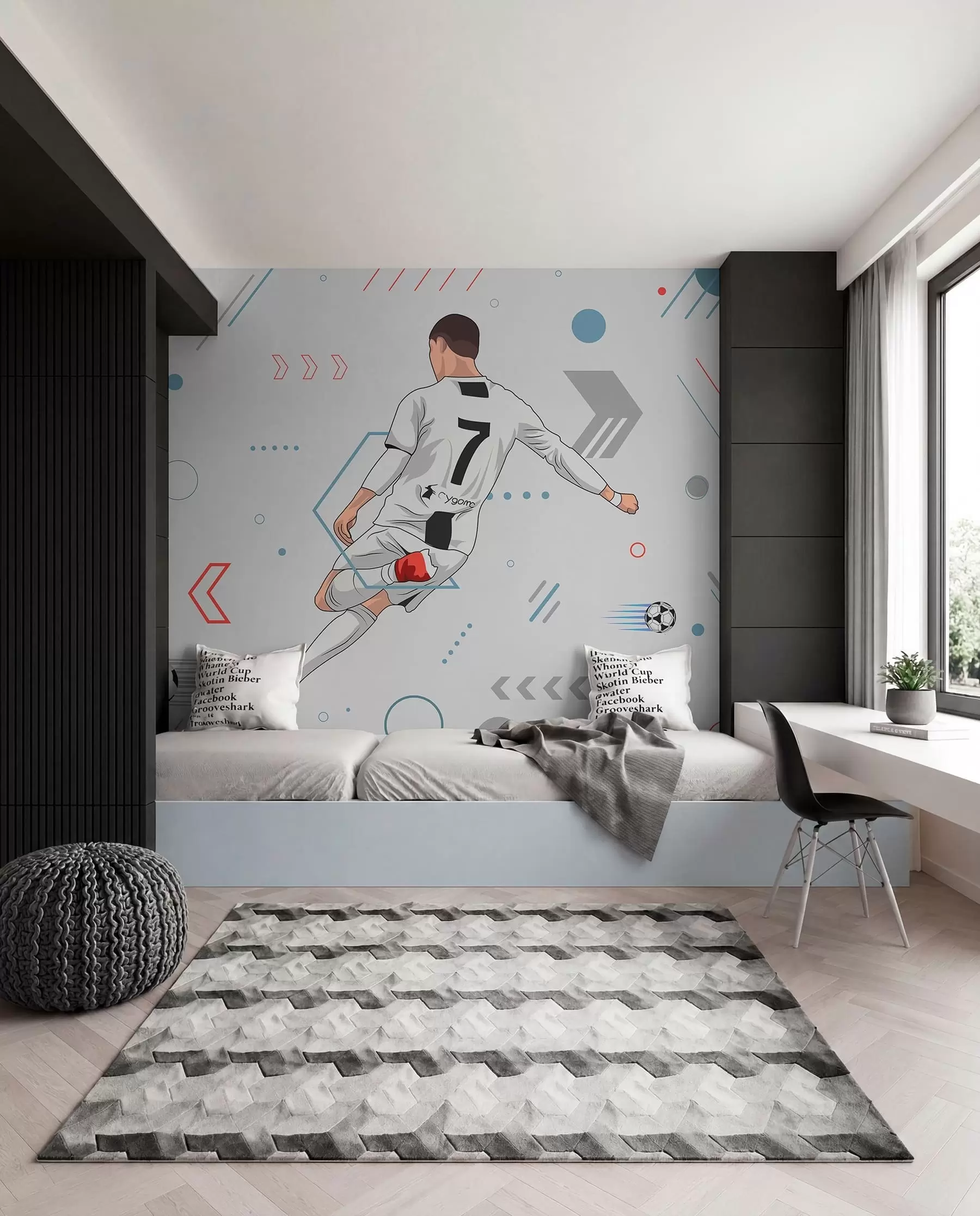 wall murals Number Seven on the Ball w00688