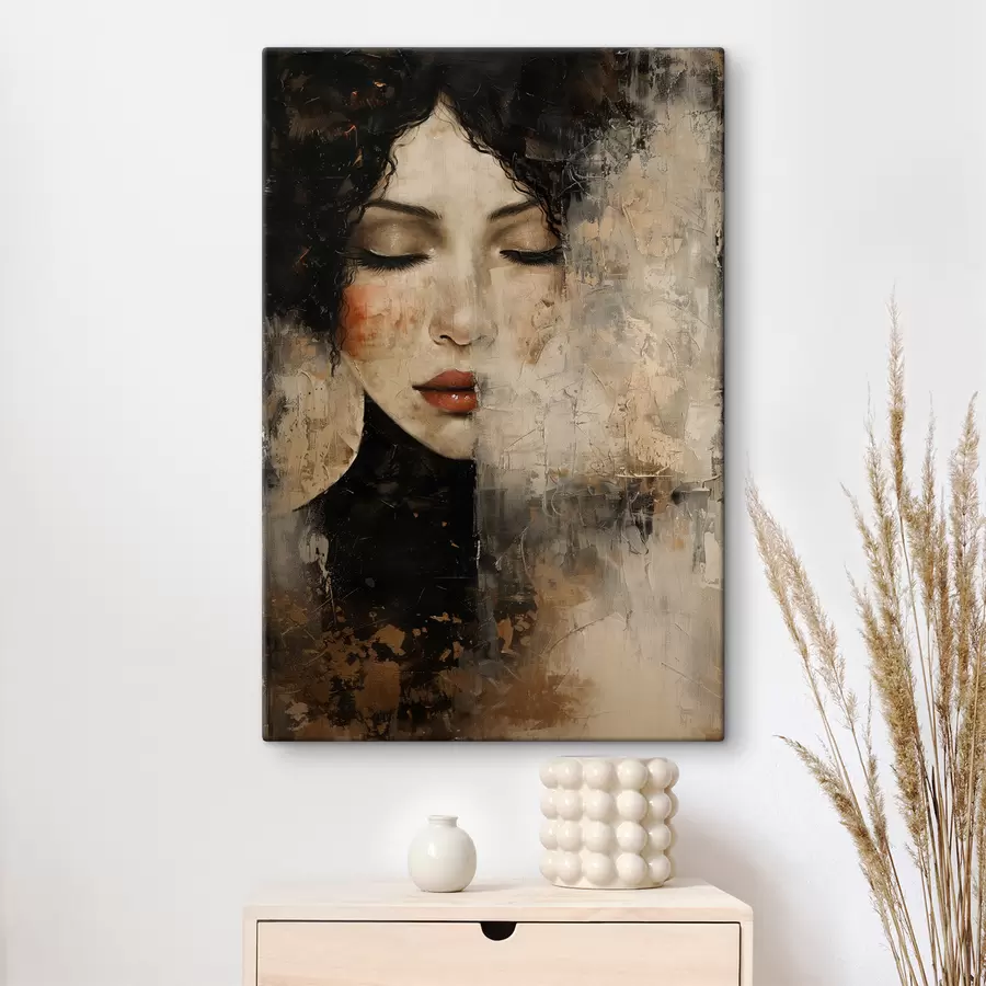 wall murals Girl with dark hair s38789