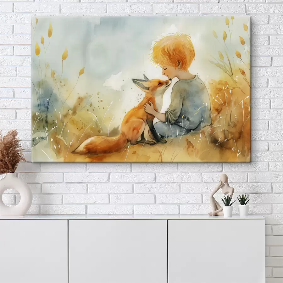 wall murals The little prince with the fox s38790