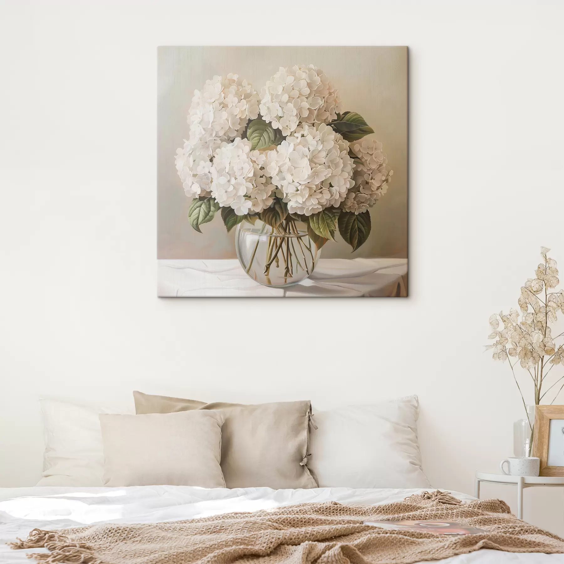 wall murals Bouquet of white hydrangeas s38711
