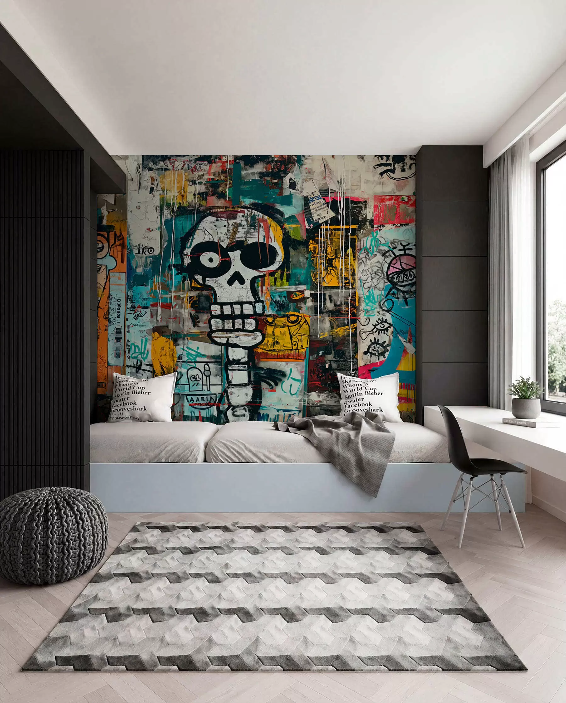 wall murals Graffiti Skull w01187
