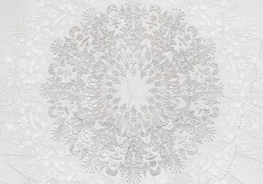 wall murals A highly detailed mandala print creating a beautiful and delicate lace design w01249