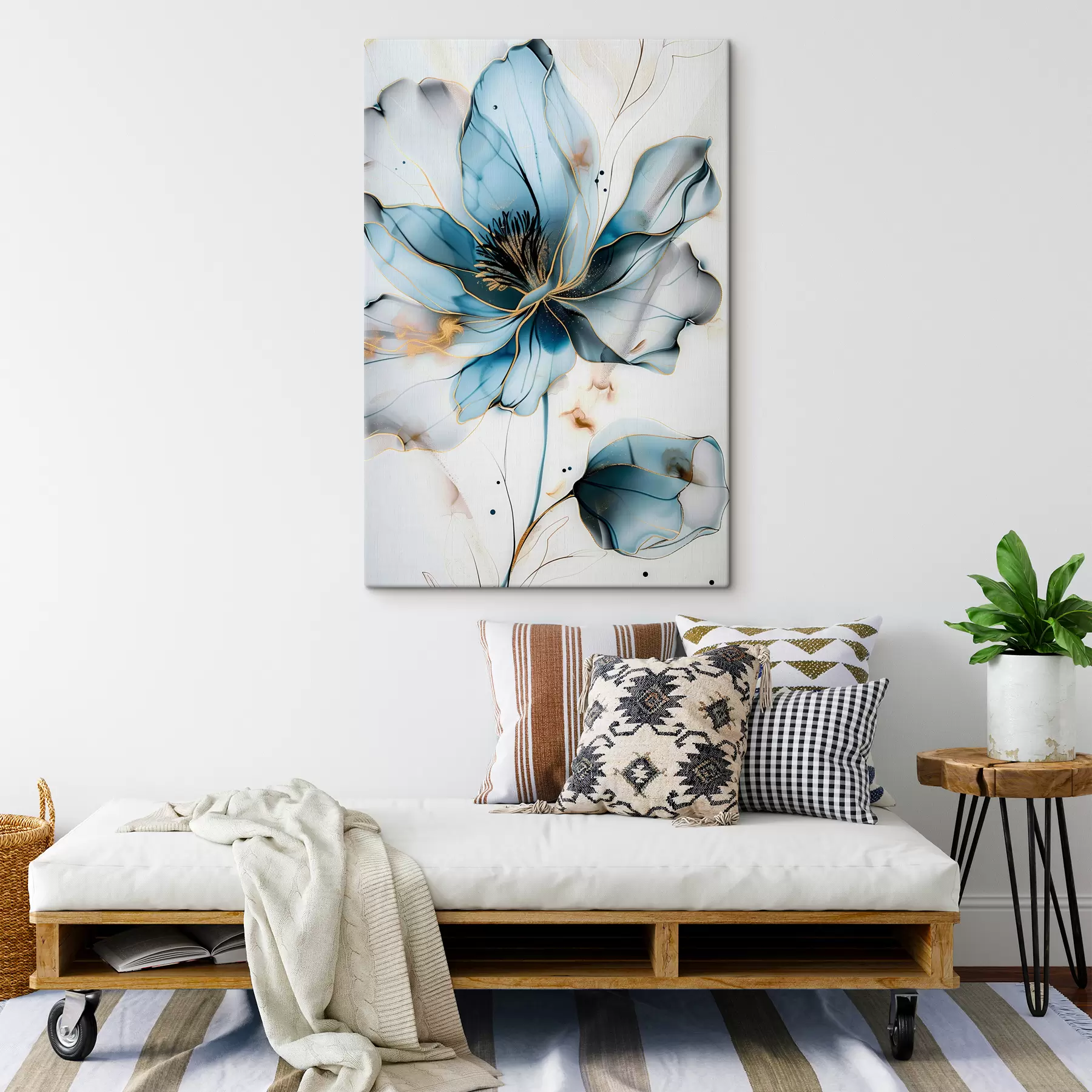 murales Flor azul s39348