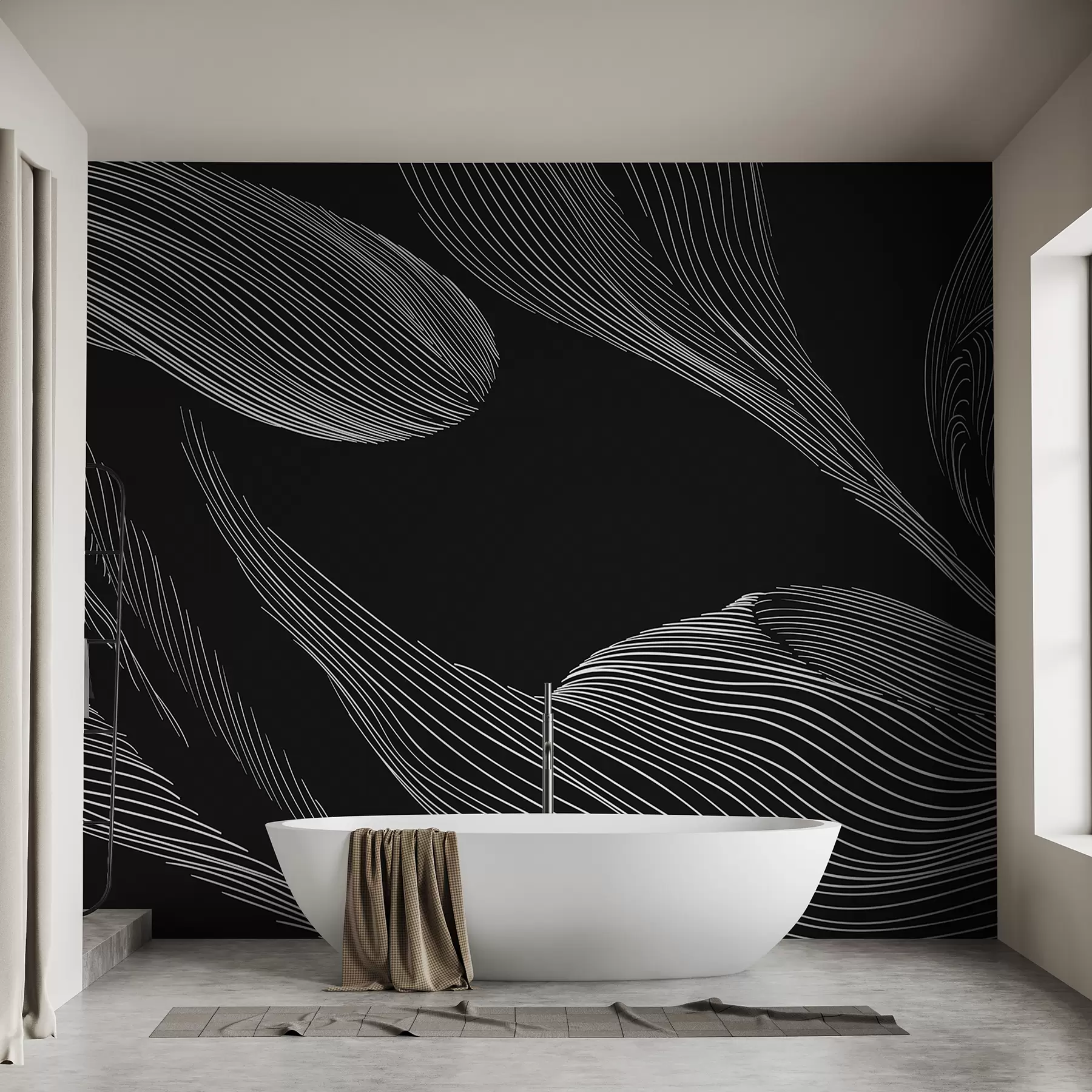 Wall Mural Photo Wallpaper Abstraction on a black background w01216v3
