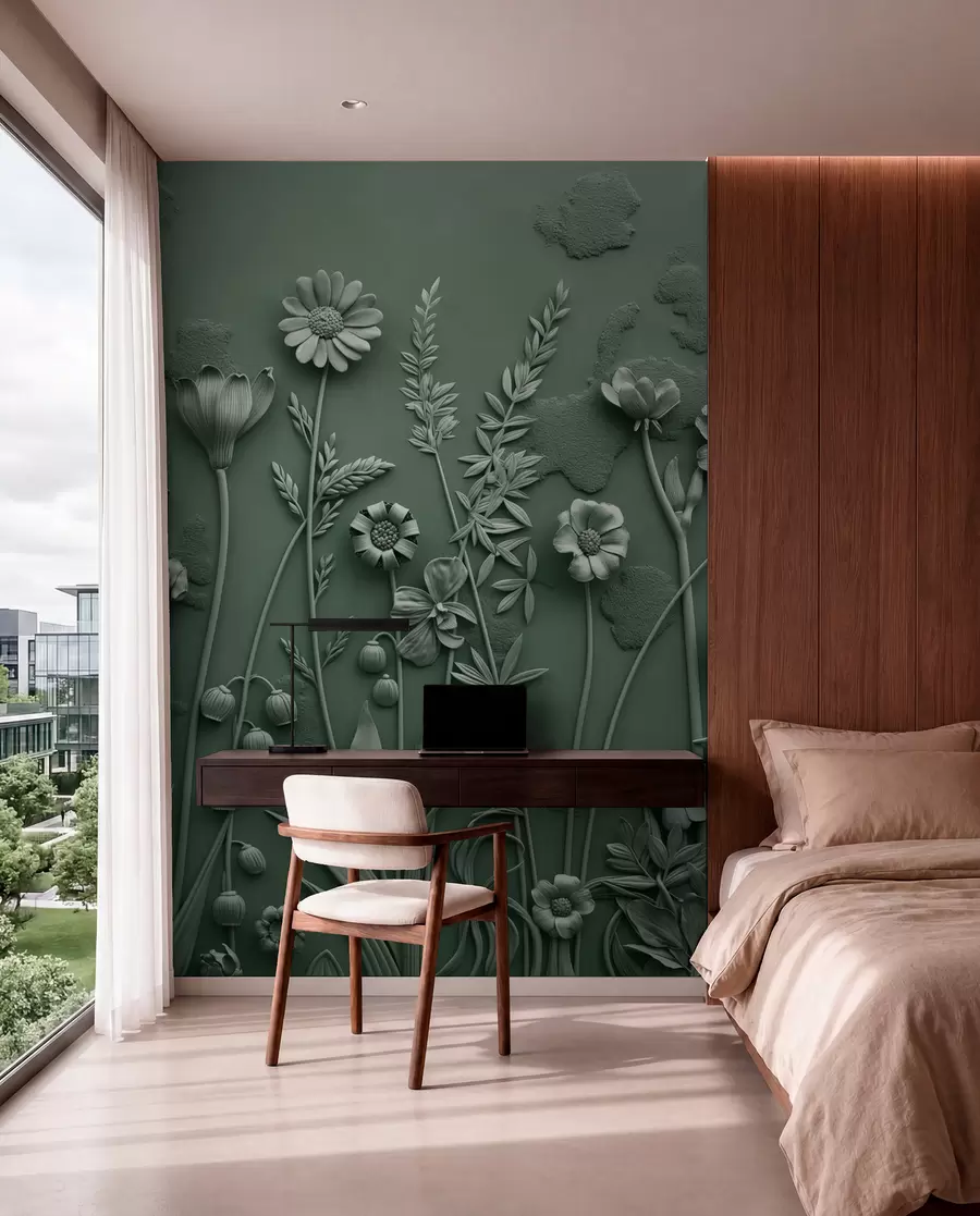 Wall Mural Photo Wallpaper Field 3D flowers w07869v2
