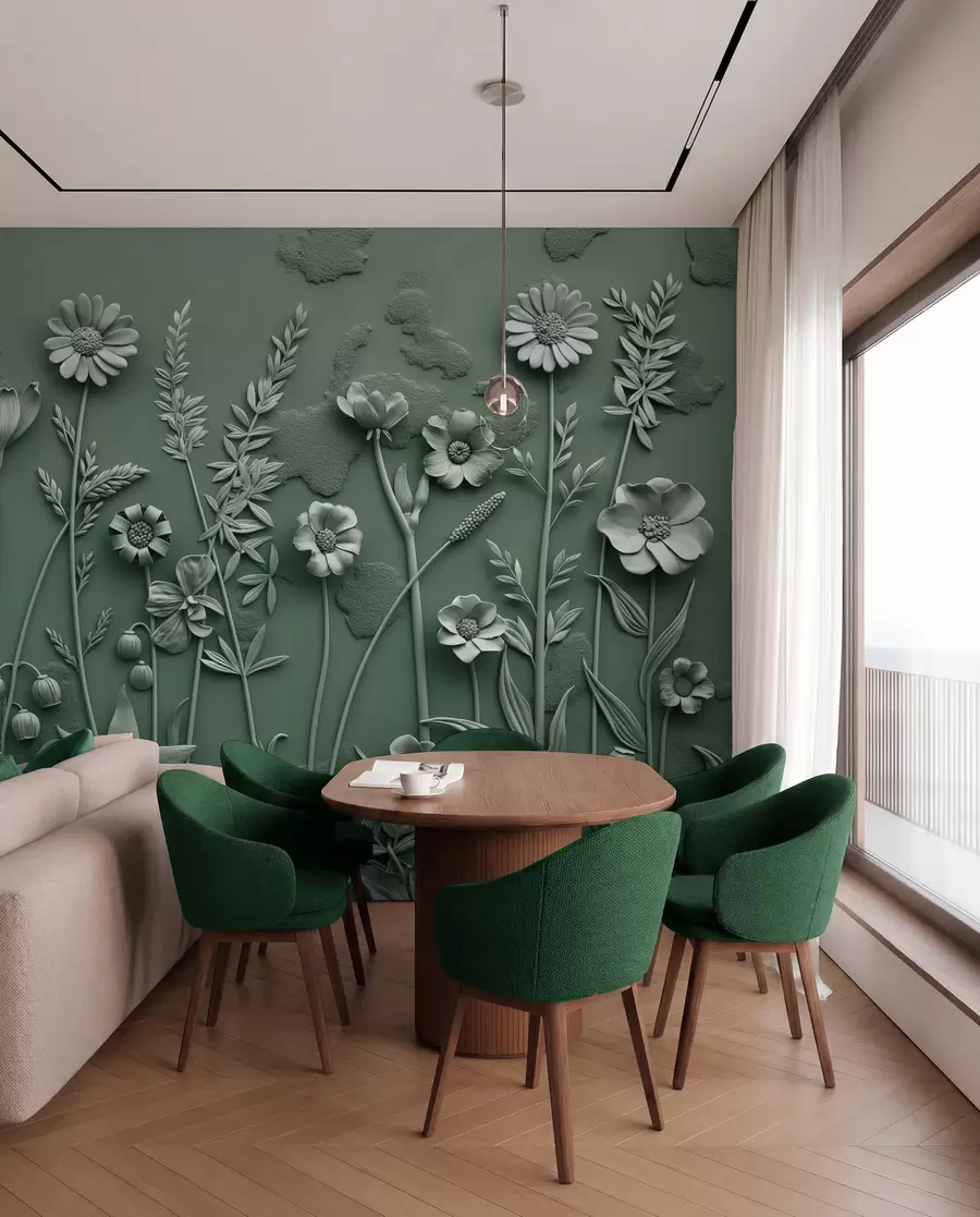 Wall Mural Photo Wallpaper Field 3D flowers w07869v2