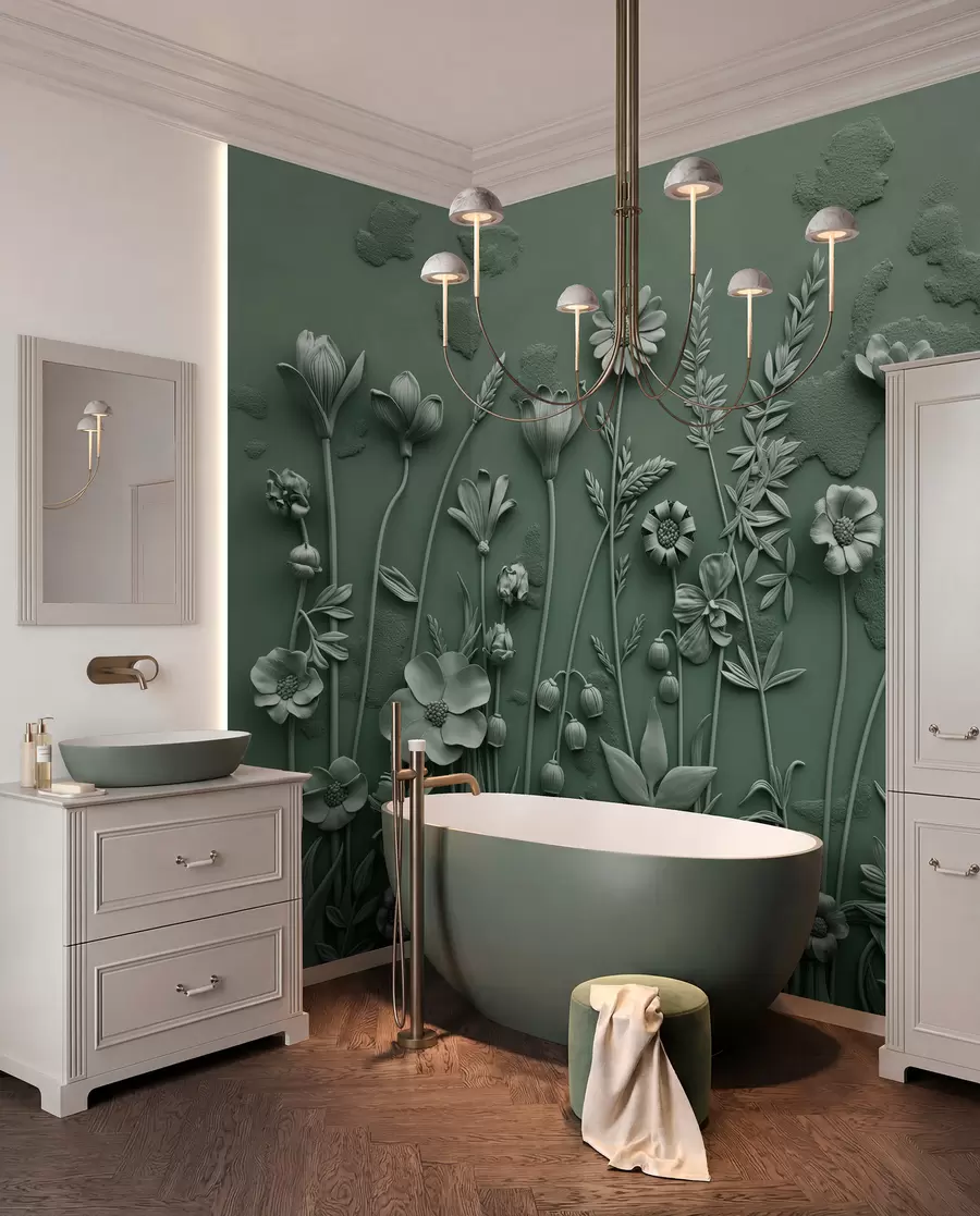 Wall Mural Photo Wallpaper Field 3D flowers w07869v2