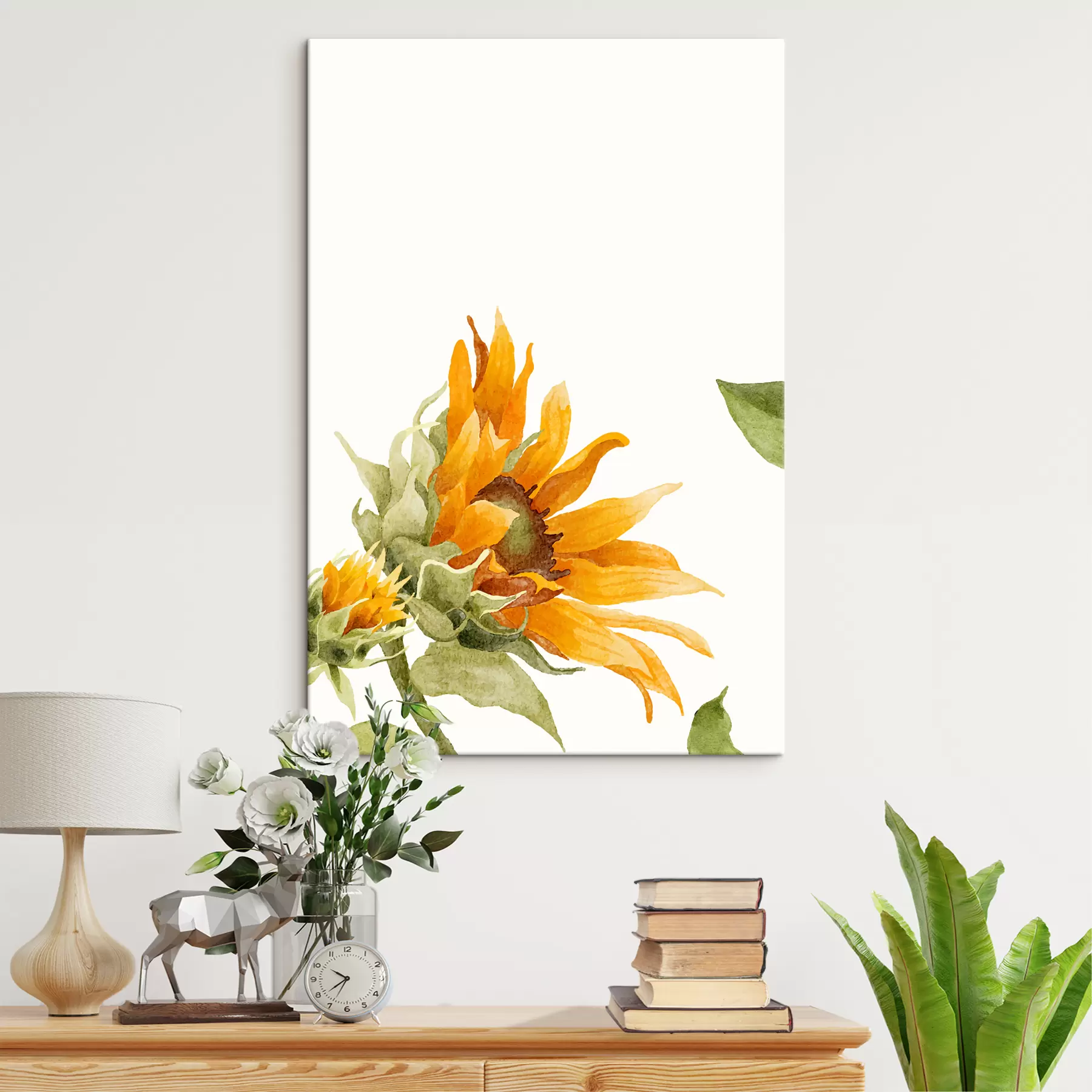murales Girasol acuarela s39342
