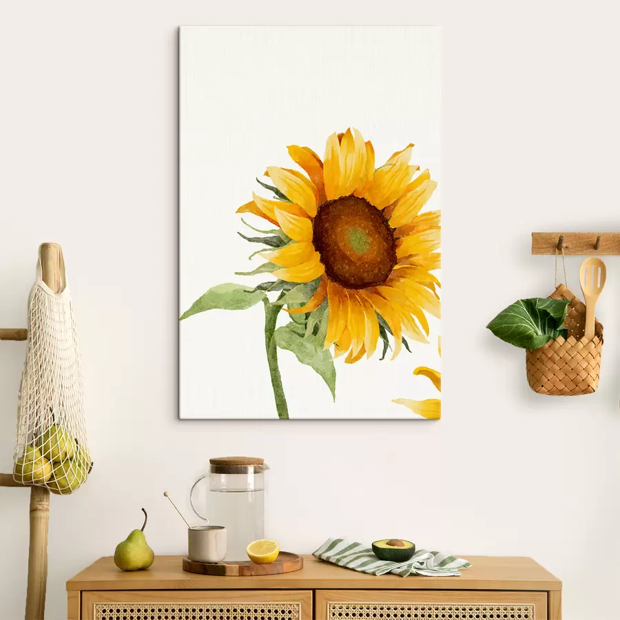 murales Girasol colorido acuarela s39343