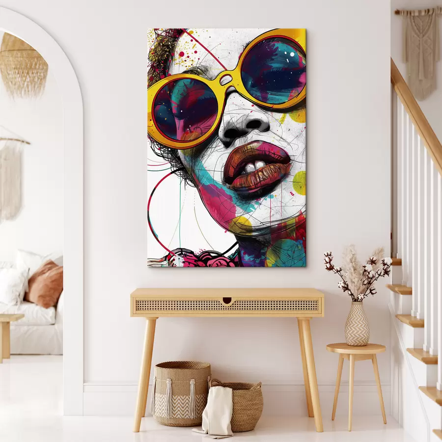 murales Imagen brillante de una chica en estilo pop art s39203