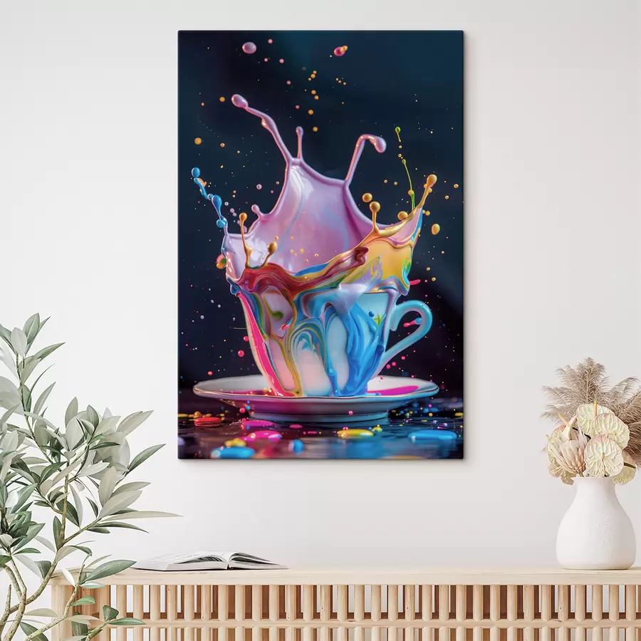 wall murals Bright splashes in a cup s39218