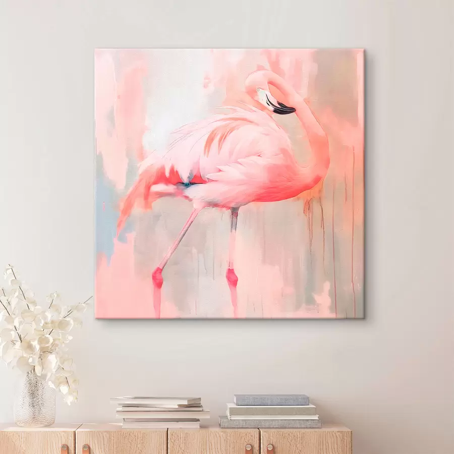 murales Pájaro flamenco rosado s39536