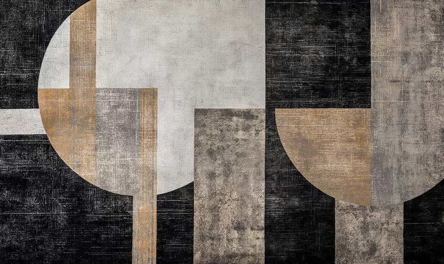 Wall Mural Photo Wallpaper Modern textured abstraction in black and orange colors w07878