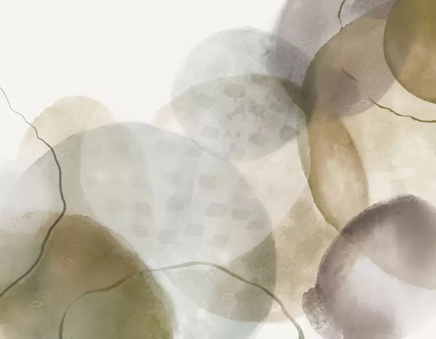 Wall Mural Photo Wallpaper Soft, watercolor abstract shapes in shades of brown, sepia, and white w07926v1