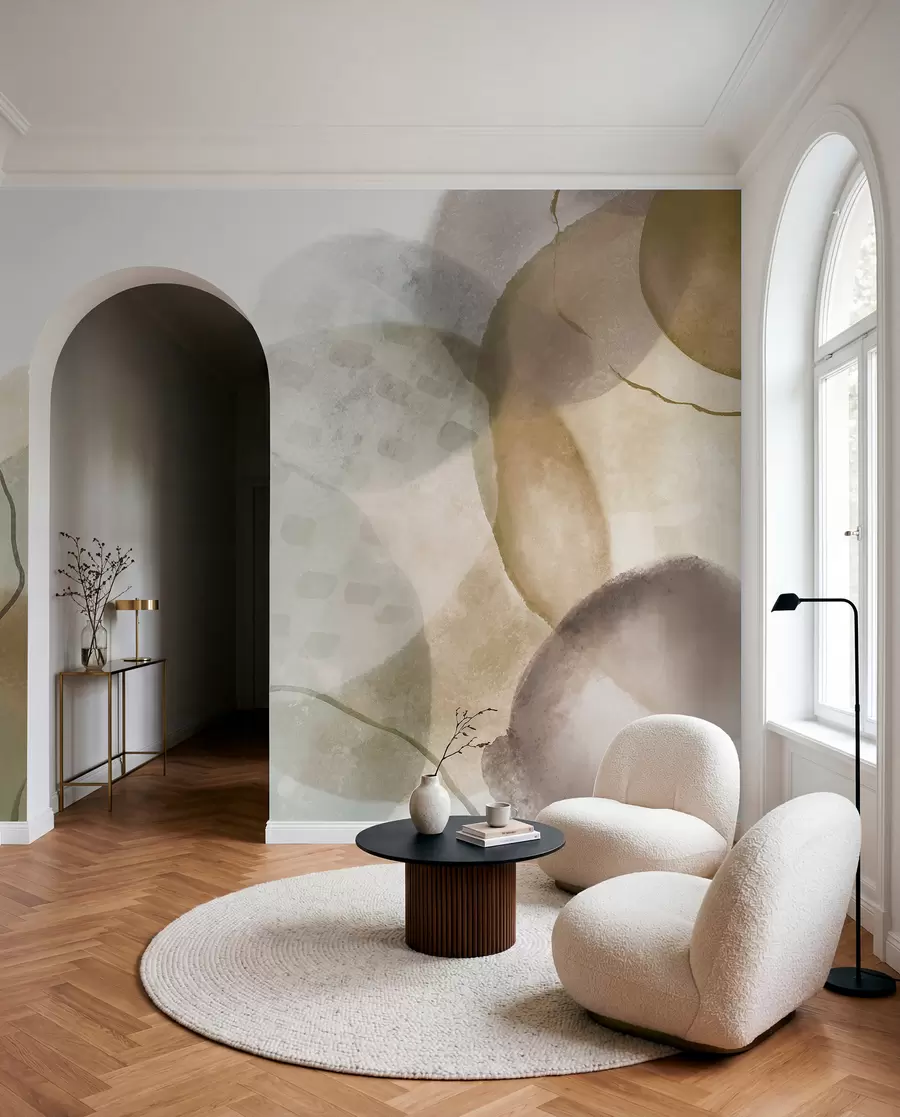 wall murals Tidal Watercolours in Sepia w07926v1