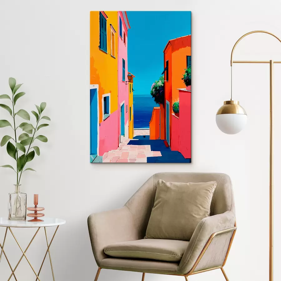 wall murals Sea view and bright street s39582