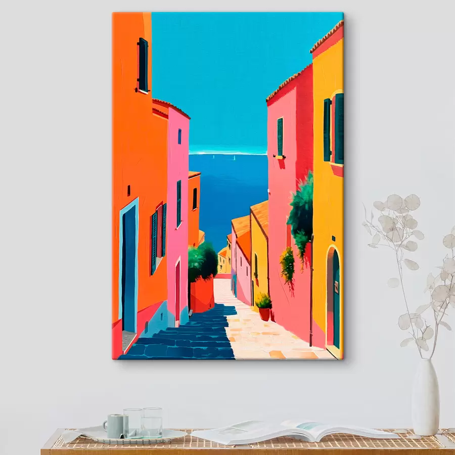 wall murals Sea view and bright street s39579