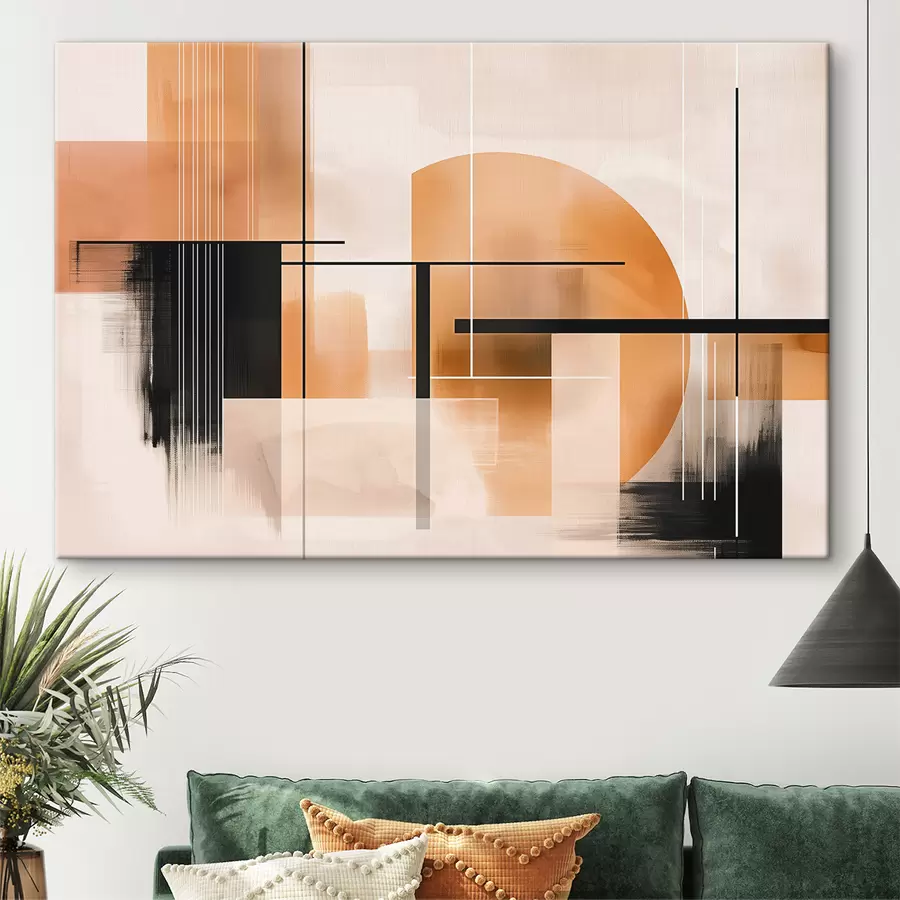 wall murals Abstraction with geometric shapes s39561