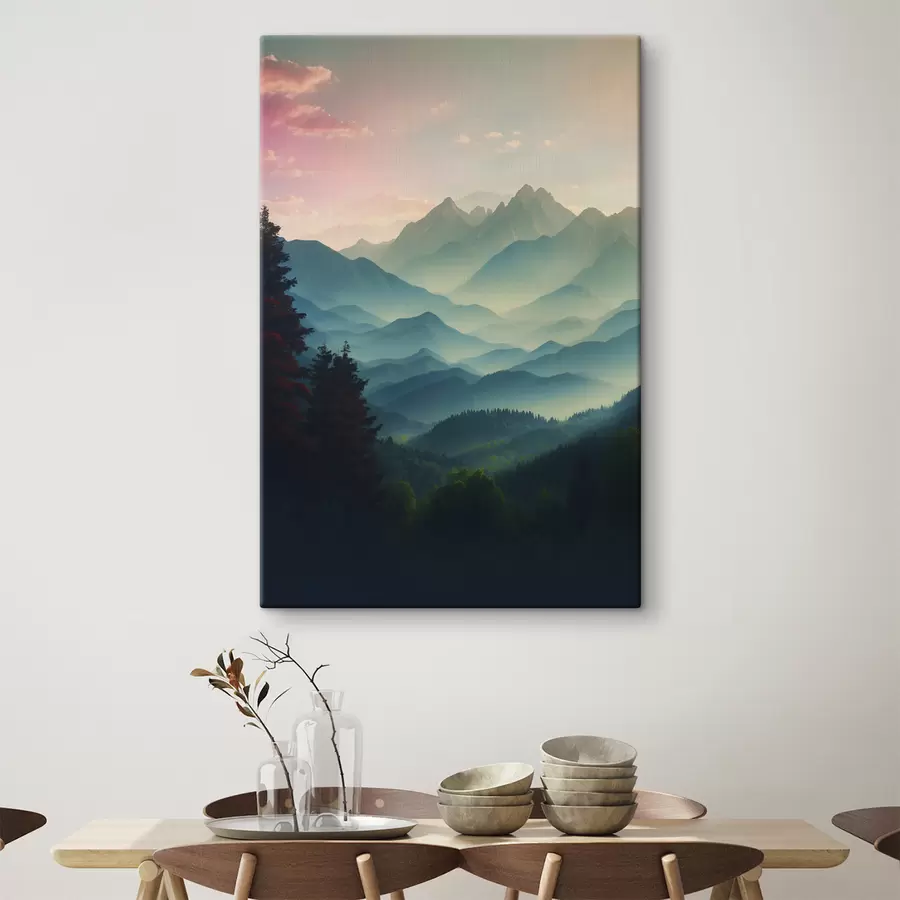 wall murals Mountain view at sunrise s39607