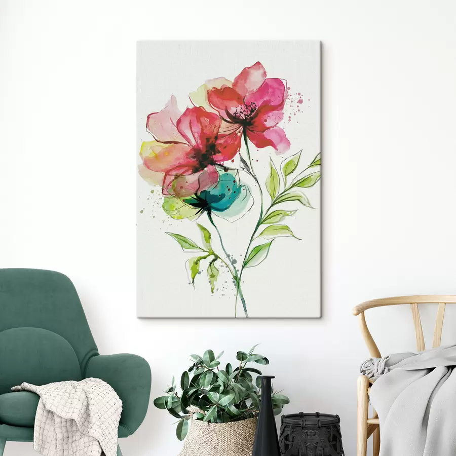 murales Suaves flores de acuarela s39767