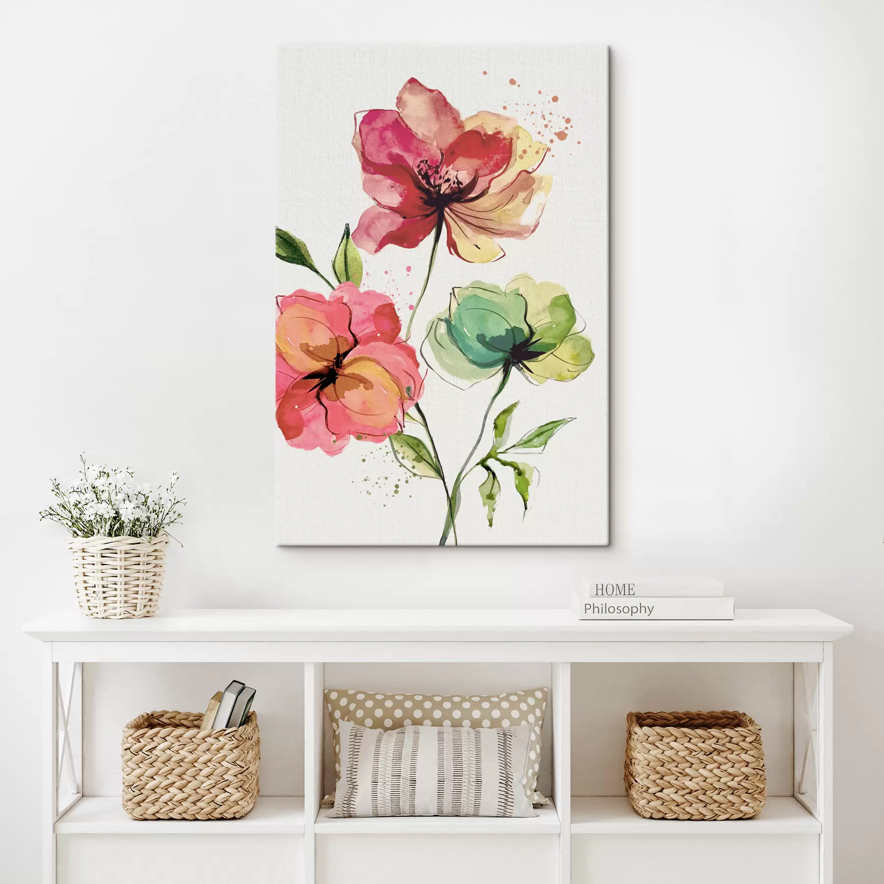 murales Flores de acuarela s39769