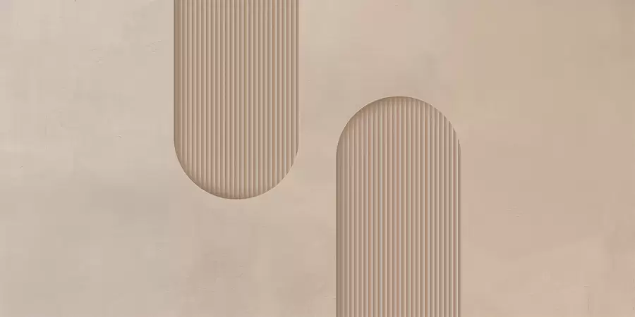 Wall Mural Photo Wallpaper Art Deco textured wallpaper in warm beige tones. Imitation of volumetric arches    w08048