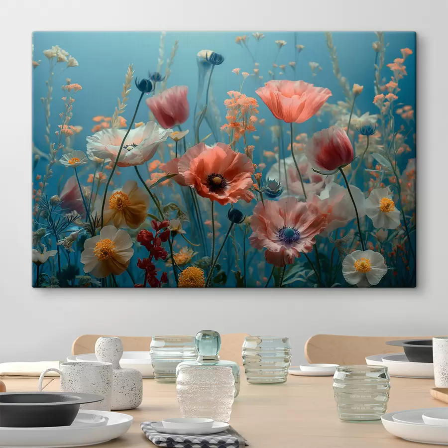 wall murals Wildflowers including poppies, tulips, and more s39752