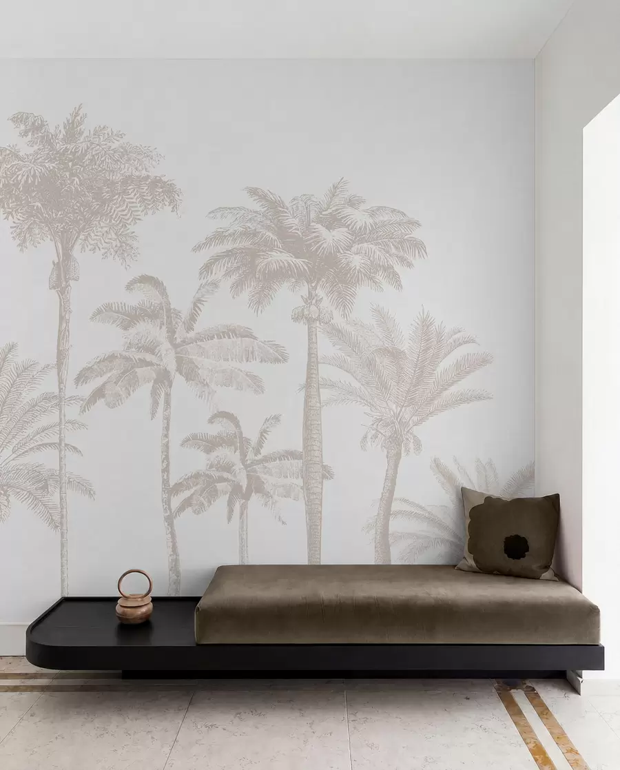 peintures murales Oasis de palmiers tropicaux minime w08111