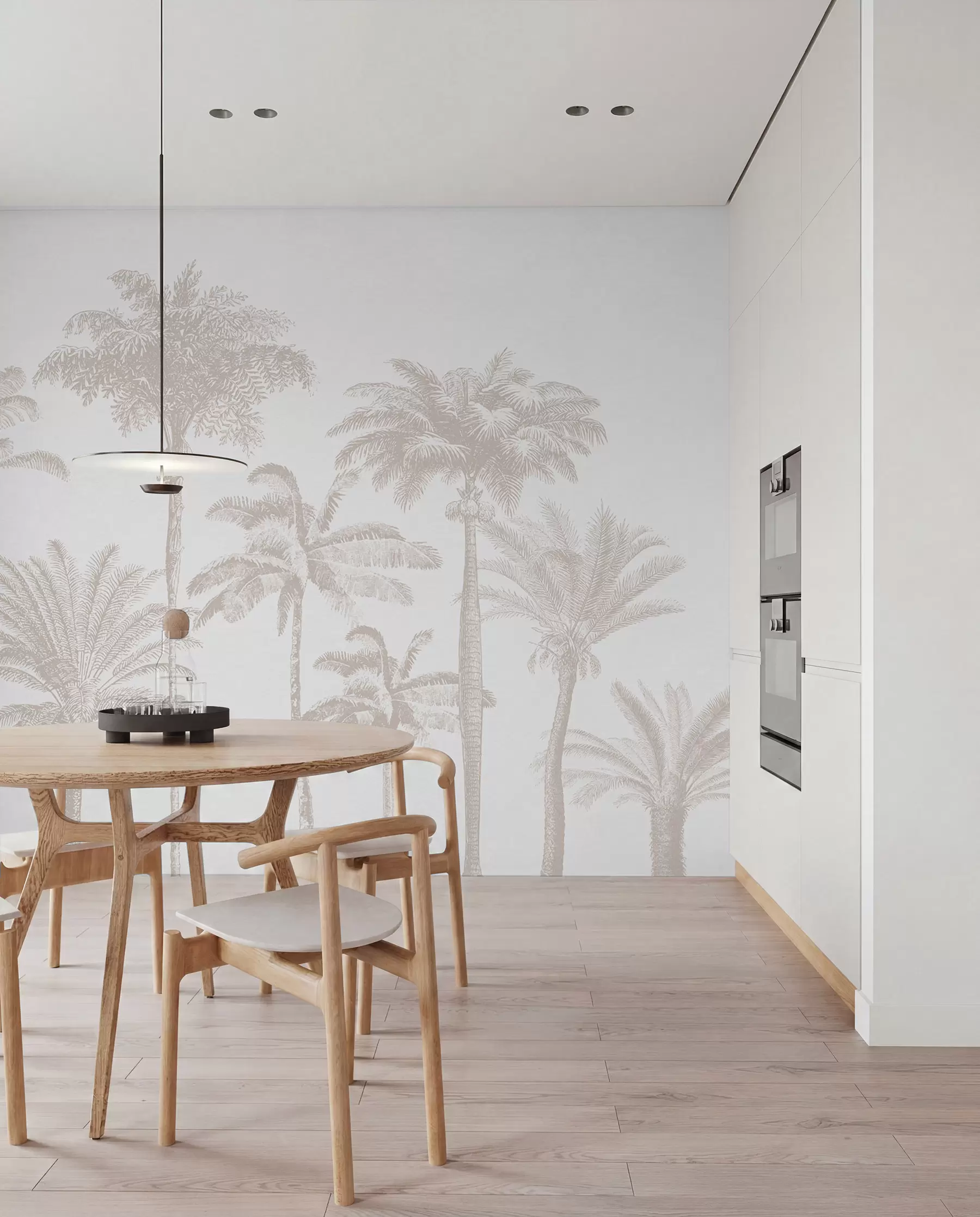 peintures murales Oasis de palmiers tropicaux minime w08111