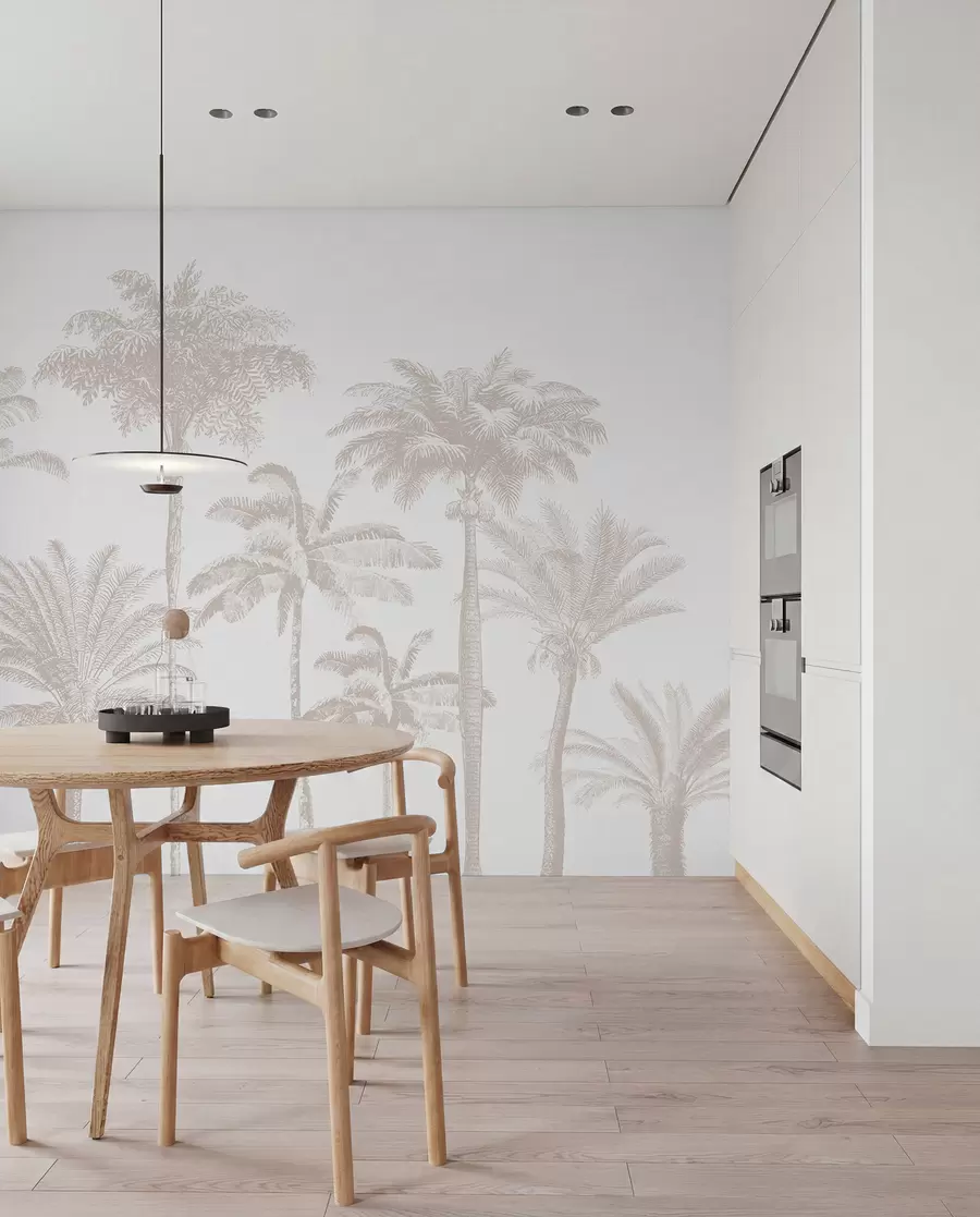 peintures murales Oasis de palmiers tropicaux minime w08111