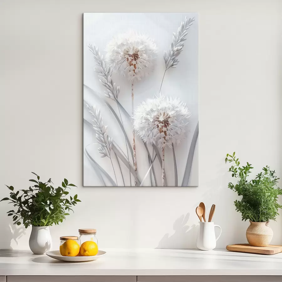 wall murals Dandelions on a light background s39787