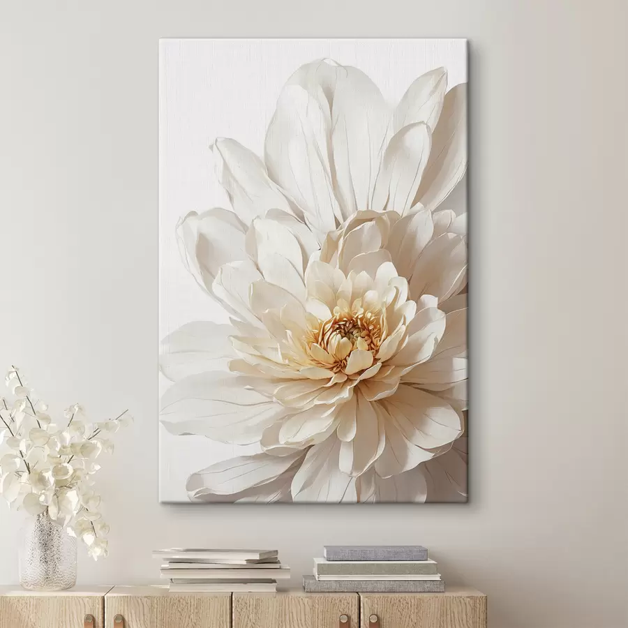 murales Primer plano de flor blanca sobre fondo blanco s39857