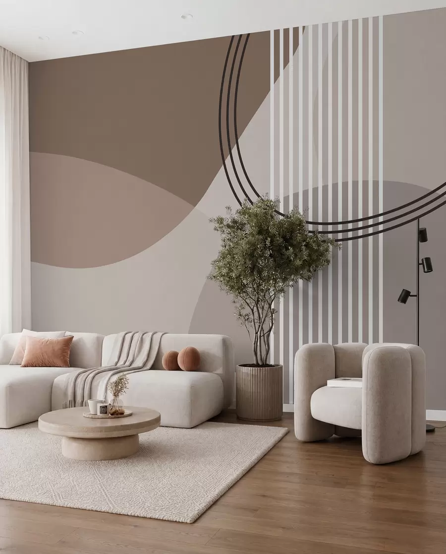 wall murals Taupe Orbit w08173