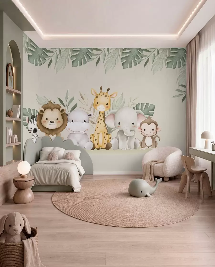 wall murals Safari Lineup w01406