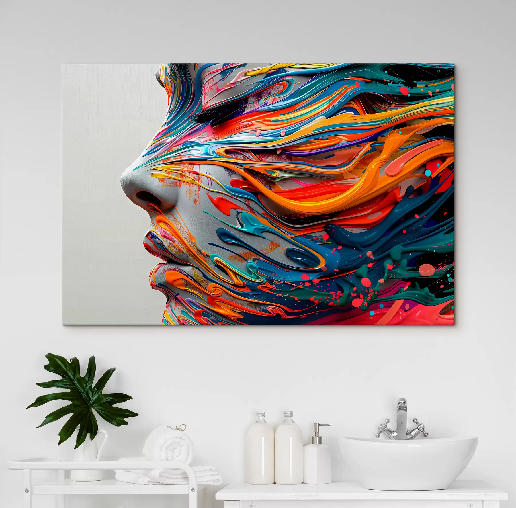 wall murals Face in paint s40203