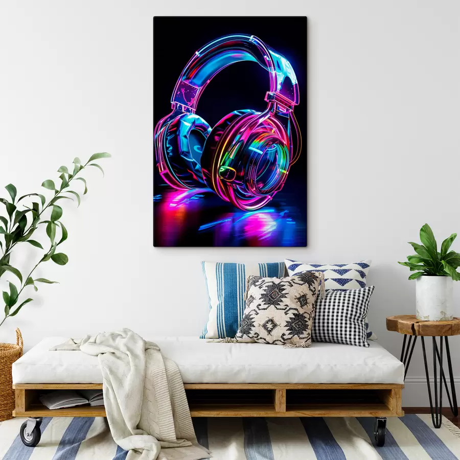 wall murals Bright headphones s40209