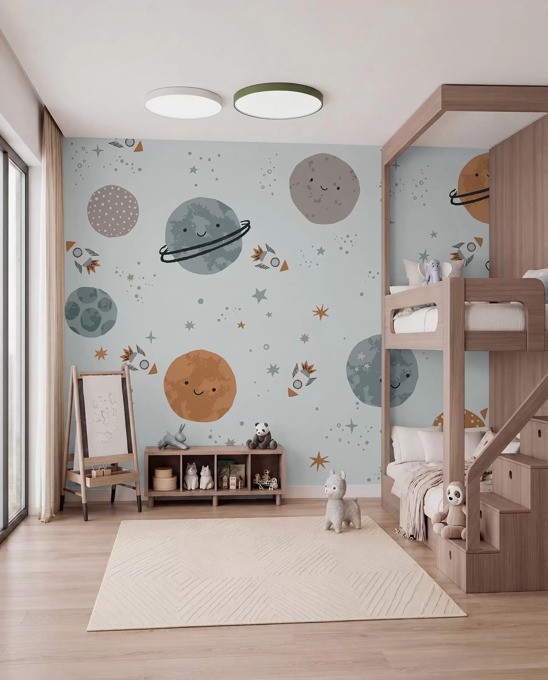 Wall Mural Photo Wallpaper Planets with a Smile w01417
