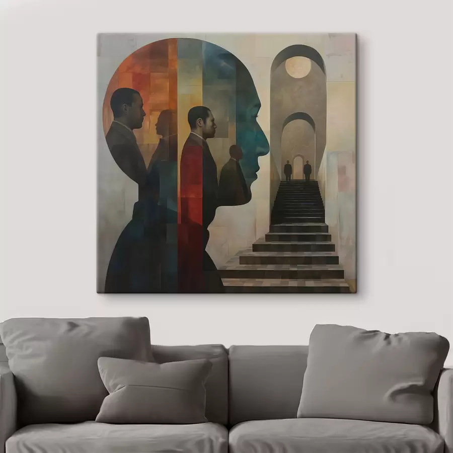 murales Perfiles de hombres en el arte moderno s40239