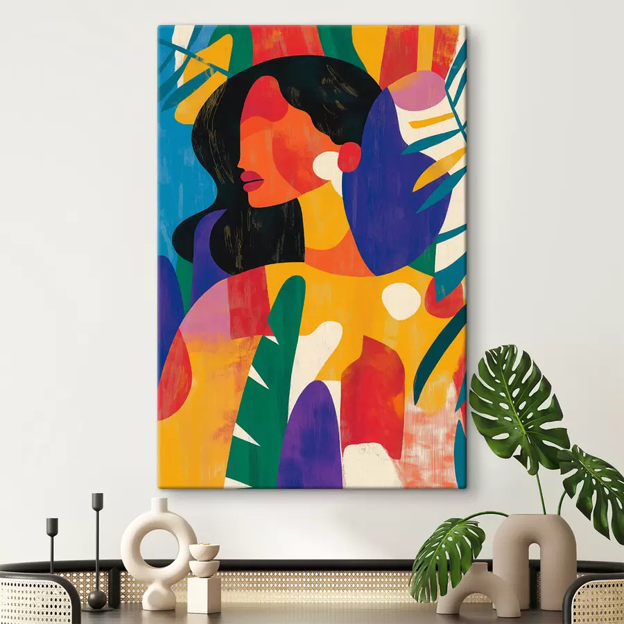 wall murals Multicolored abstract girl s40275