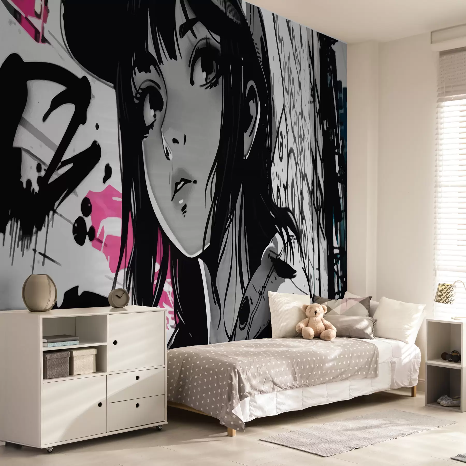 murales Chica de anime w00973
