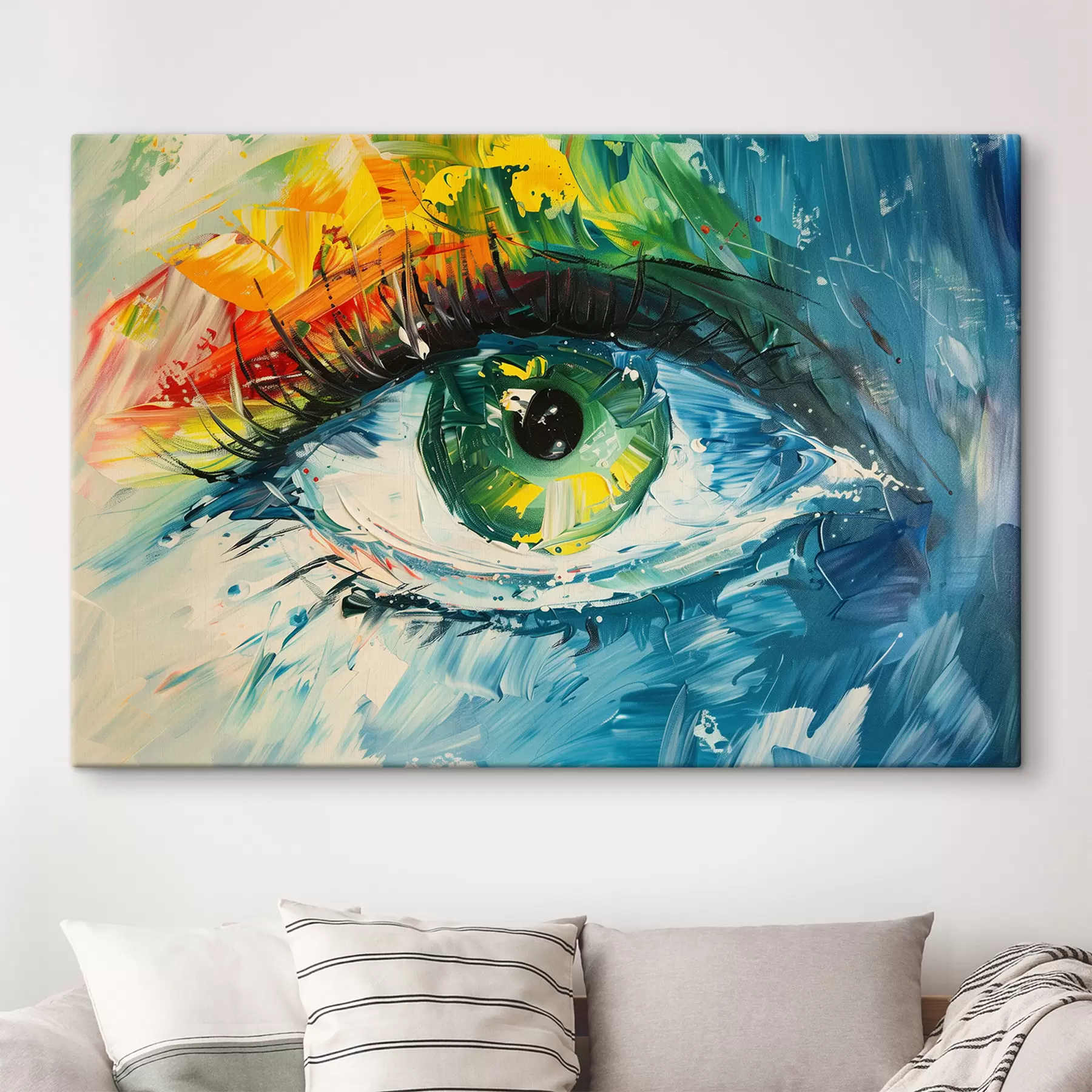 wall murals Bright look, green eyes s40365