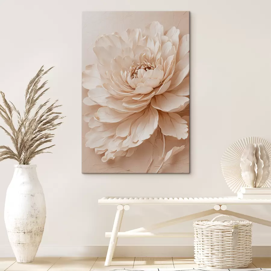 murales Flor beige sobre fondo beige s40331