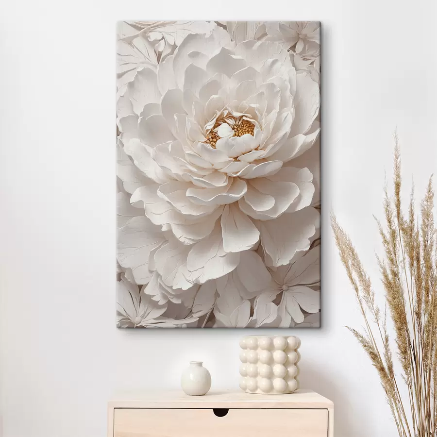 murales Primer plano de flor blanca s40348