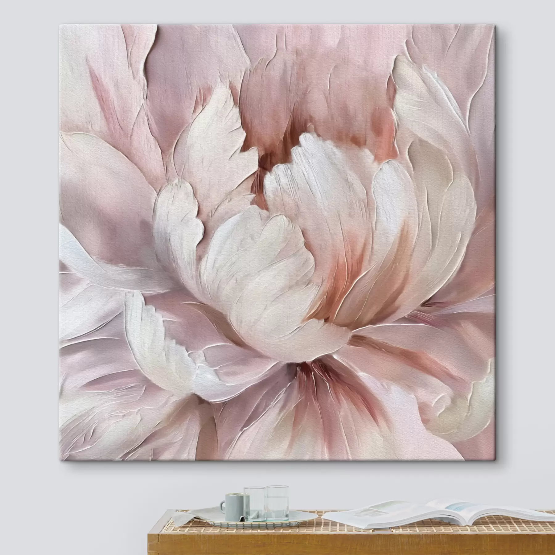 wall murals Pink lush peony flower bud s40511