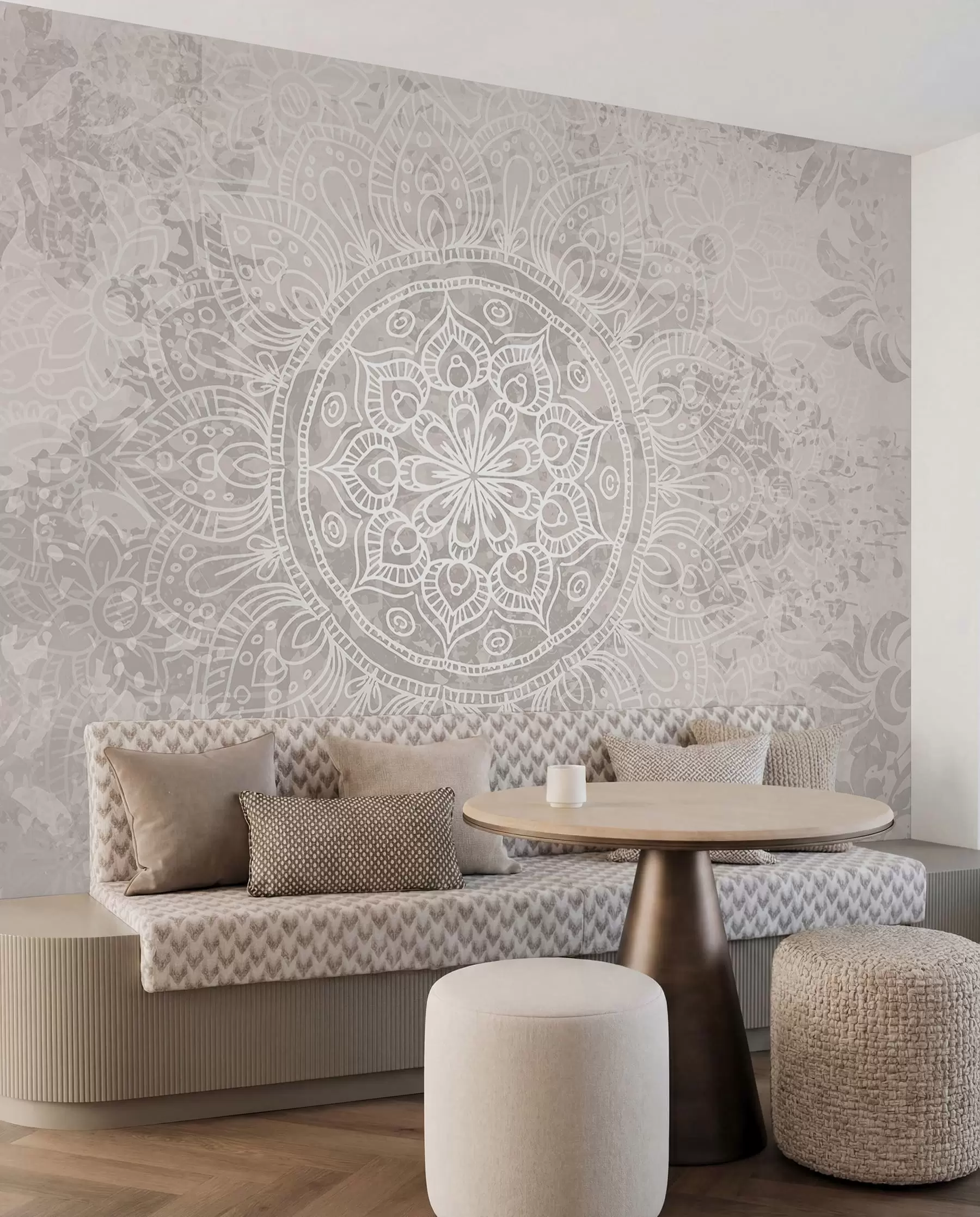 wall murals Fine Line Mandala w08246